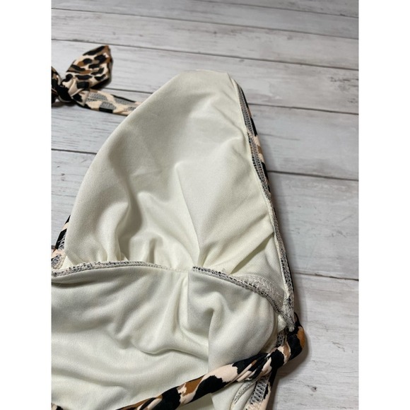 Kate Spade Women's Leopard Heart Buckle Halter One Piece Swimsuit animal print - Picture 12 of 13